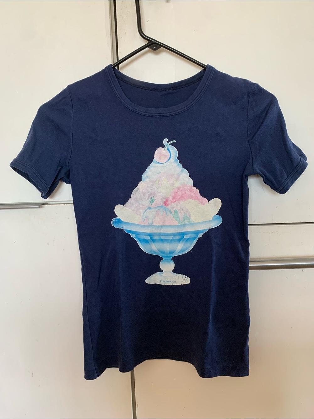 Vintage 1975 Roach Studios Shaved Ice Graphic Baby Tee XXS/XS